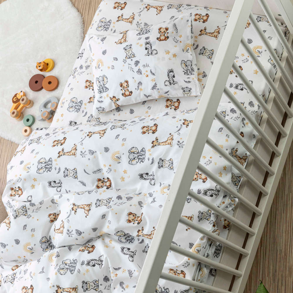 Σεντόνια Κούνιας Σετ Roar από την εταιρεία Borea Home Textiles