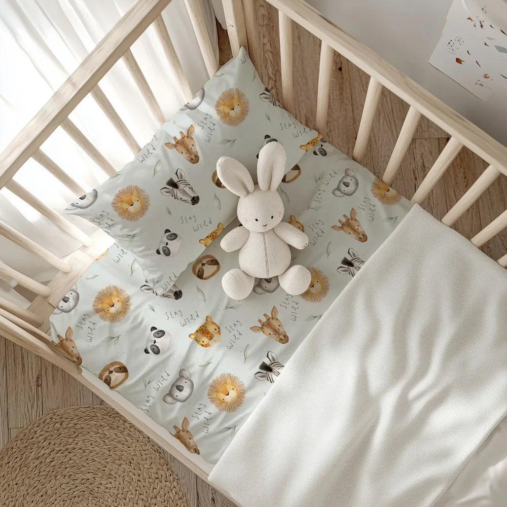 Σεντόνια Κούνιας Σετ Stay Wild από την εταιρεία Borea Home Textiles