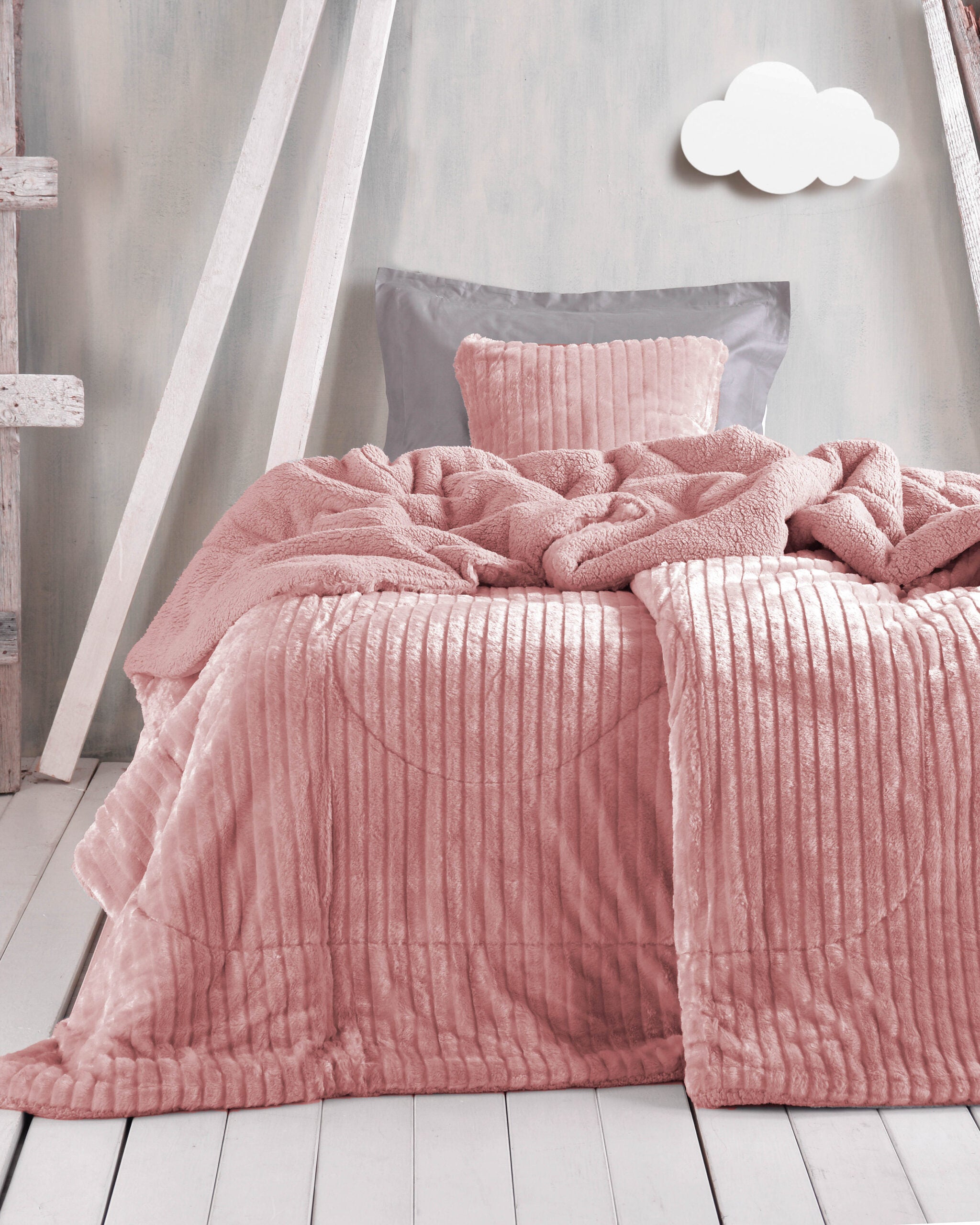 SHABBY Ροζ - Κουβερτοπάπλωμα παιδικό