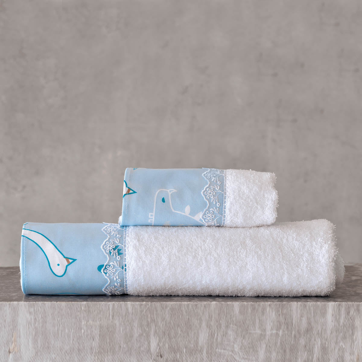 STOMP - Σετ πετσέτες 2 τεμ. Σετ 2 Τεμαχίων Σιέλ 30 x 50 70 x 140 από την εταιρεία Rythmos Home