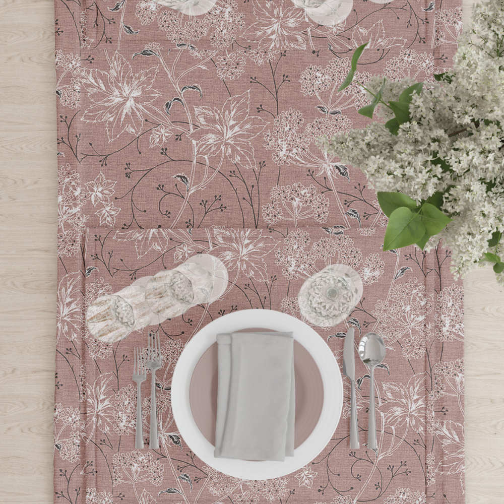 Τραβέρσα Dandelion Ροζέ από την εταιρεία Borea Home Textiles