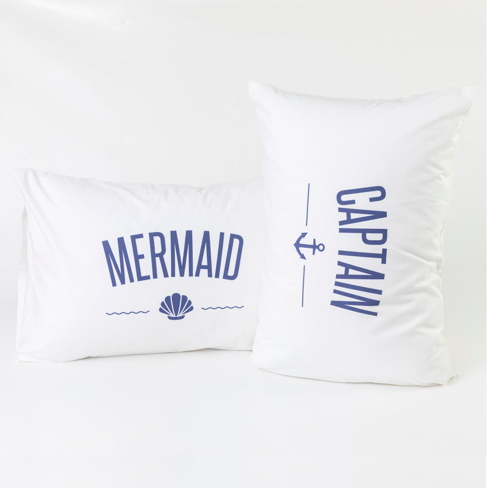 Ζεύγος Μαξιλαροθήκες Captain&Mermaid από την εταιρεία Borea Home Textiles